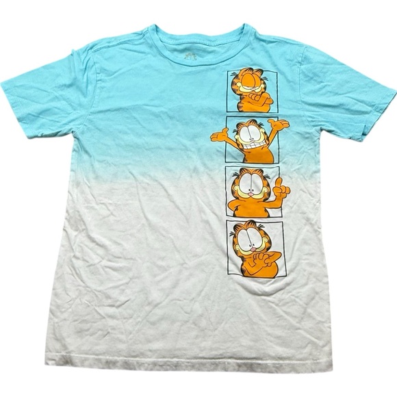 Garfield Other - Garfield Kids XL 14-16 Blue Ombre Graphic‎ Tee Short Sleeve Cartoon Cat T-Shirt